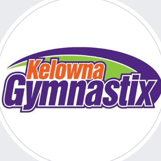 <p>Kelowna Gymnastix</p> logo