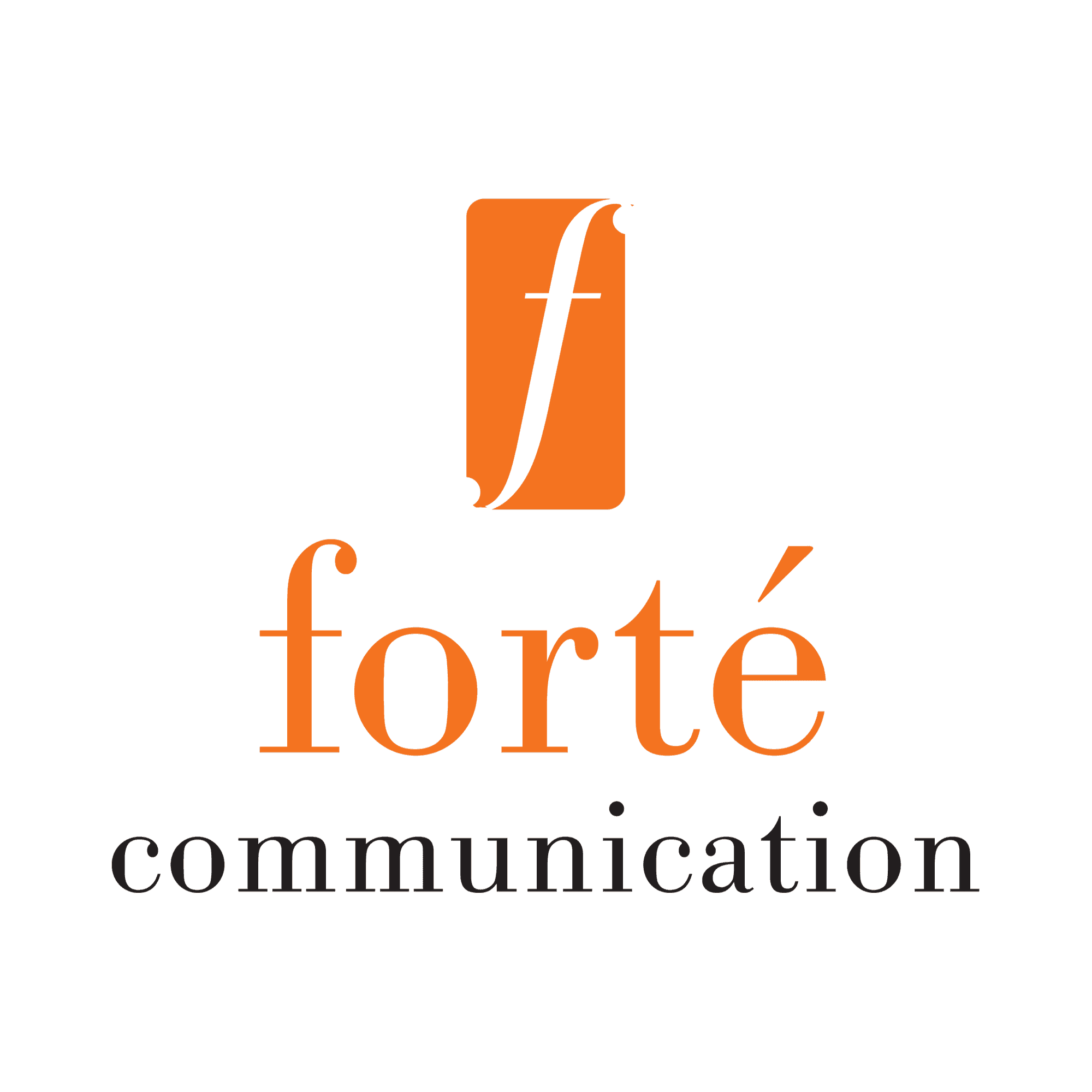 <p>fort<span style="color: rgb(152, 72, 6);">é communication</span></p> logo