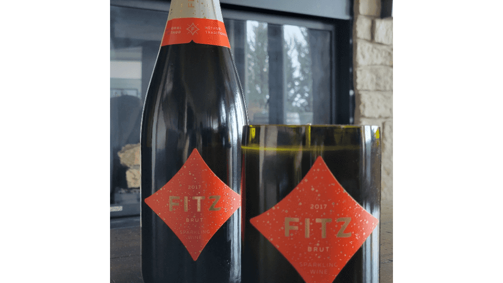 Fitz Sparkling Wine and Candle