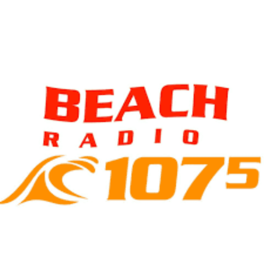 <p>Beach Radio 107.5</p> logo