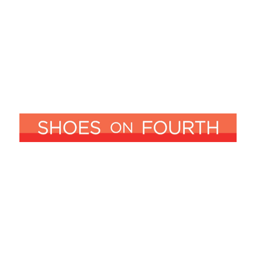 <p>Shoes on Fourth</p> logo