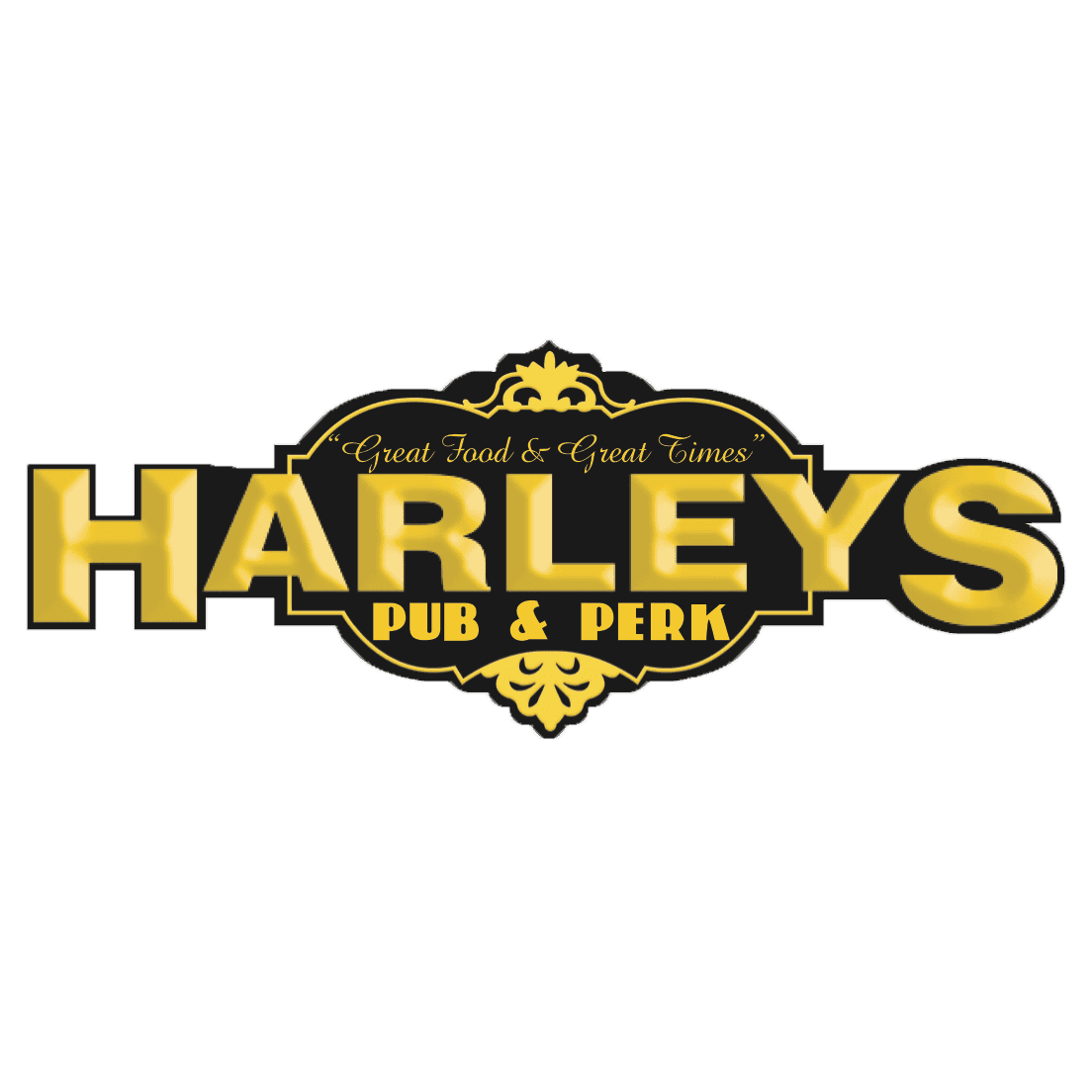 <p>Harleys Pub &amp; Perk</p> logo