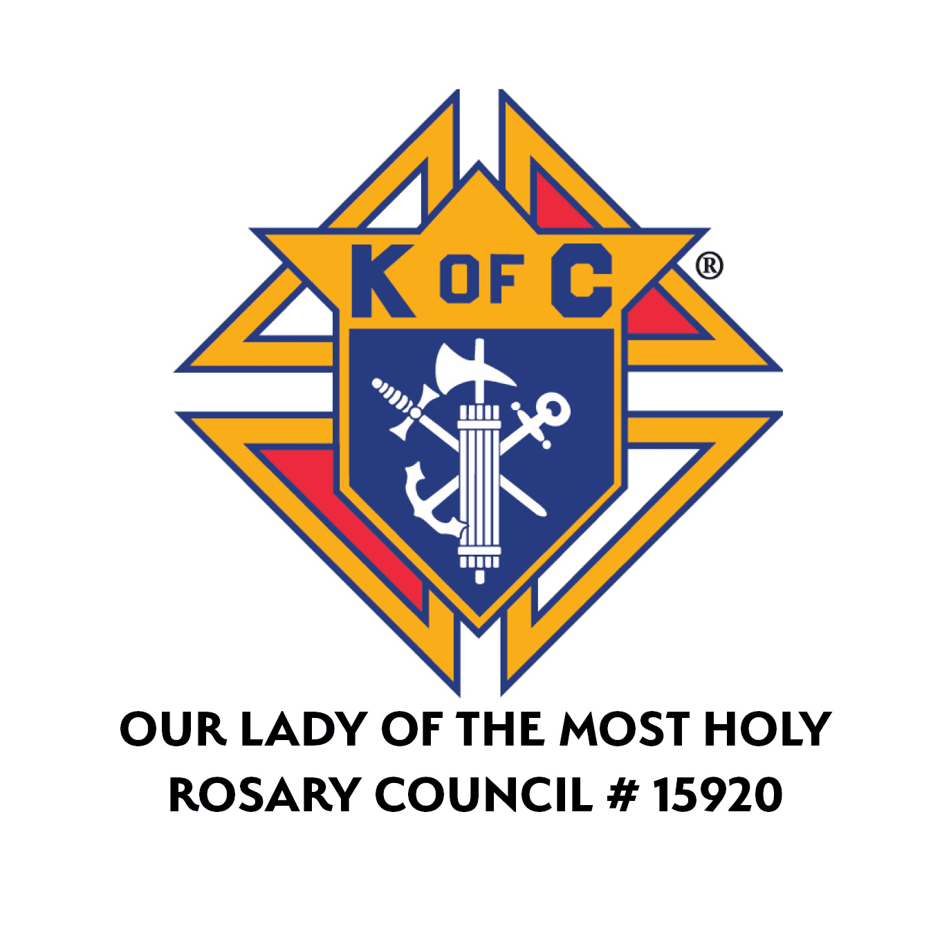 <p>KNIGHTS OF COLUMBUS - OUR LADY OF THE MOST HOLY ROSARY COUNCIL # 15920</p> logo