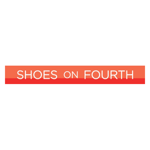 <p>Shoes on Fourth</p> logo