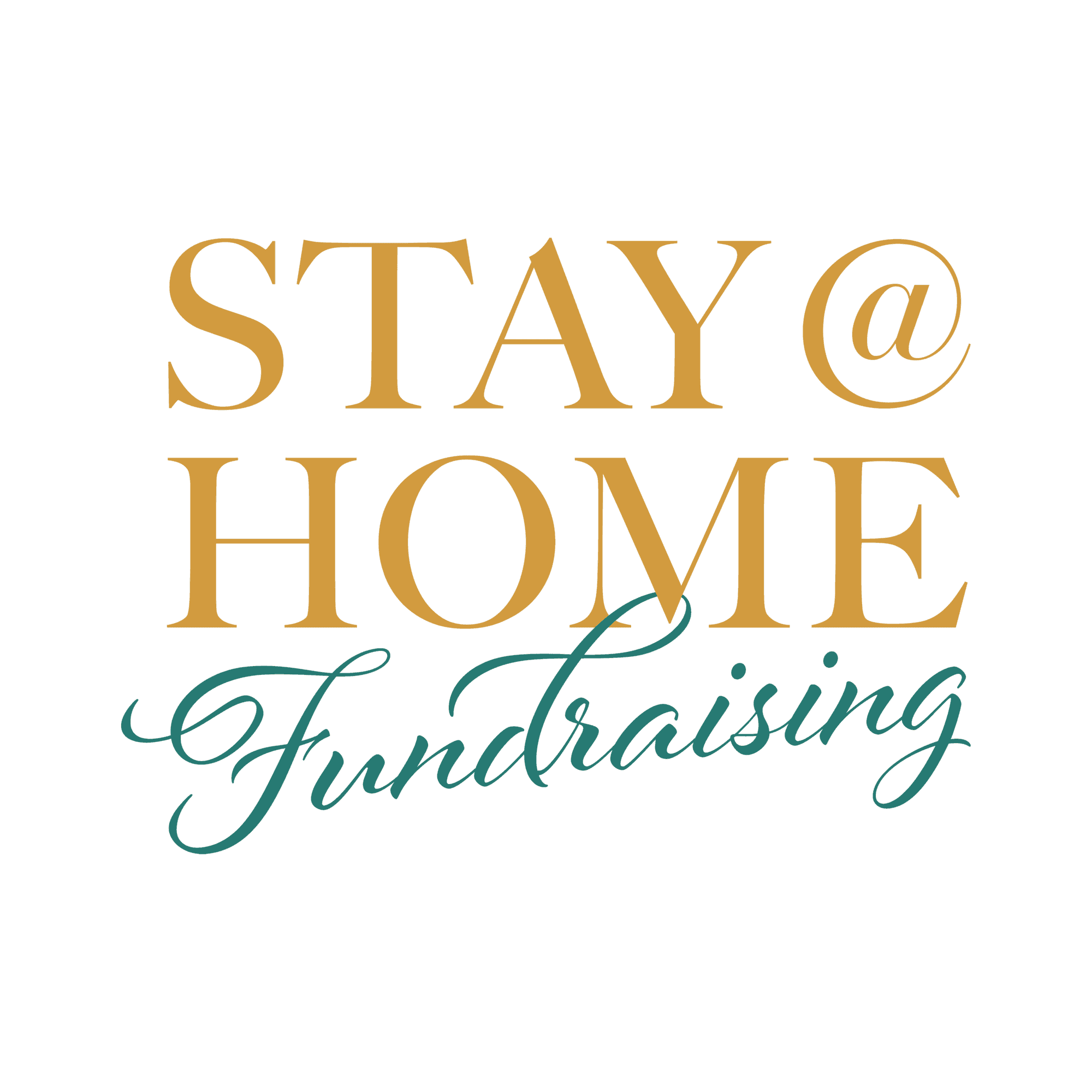 <p>Stay at home fundraising</p> logo