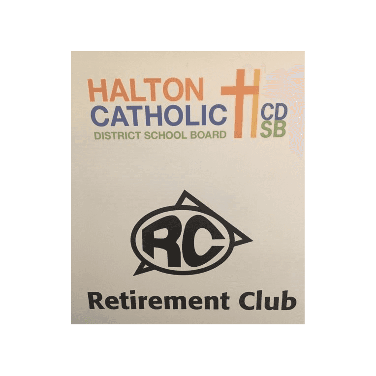 <p>HCDSB Retirement Club</p> logo