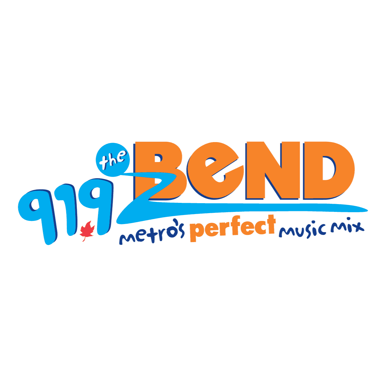<p>91.9 The Bend</p> logo