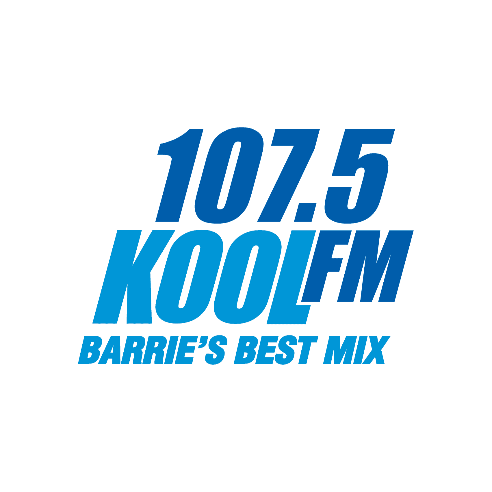 <p>107.5 KOOL FM</p> logo