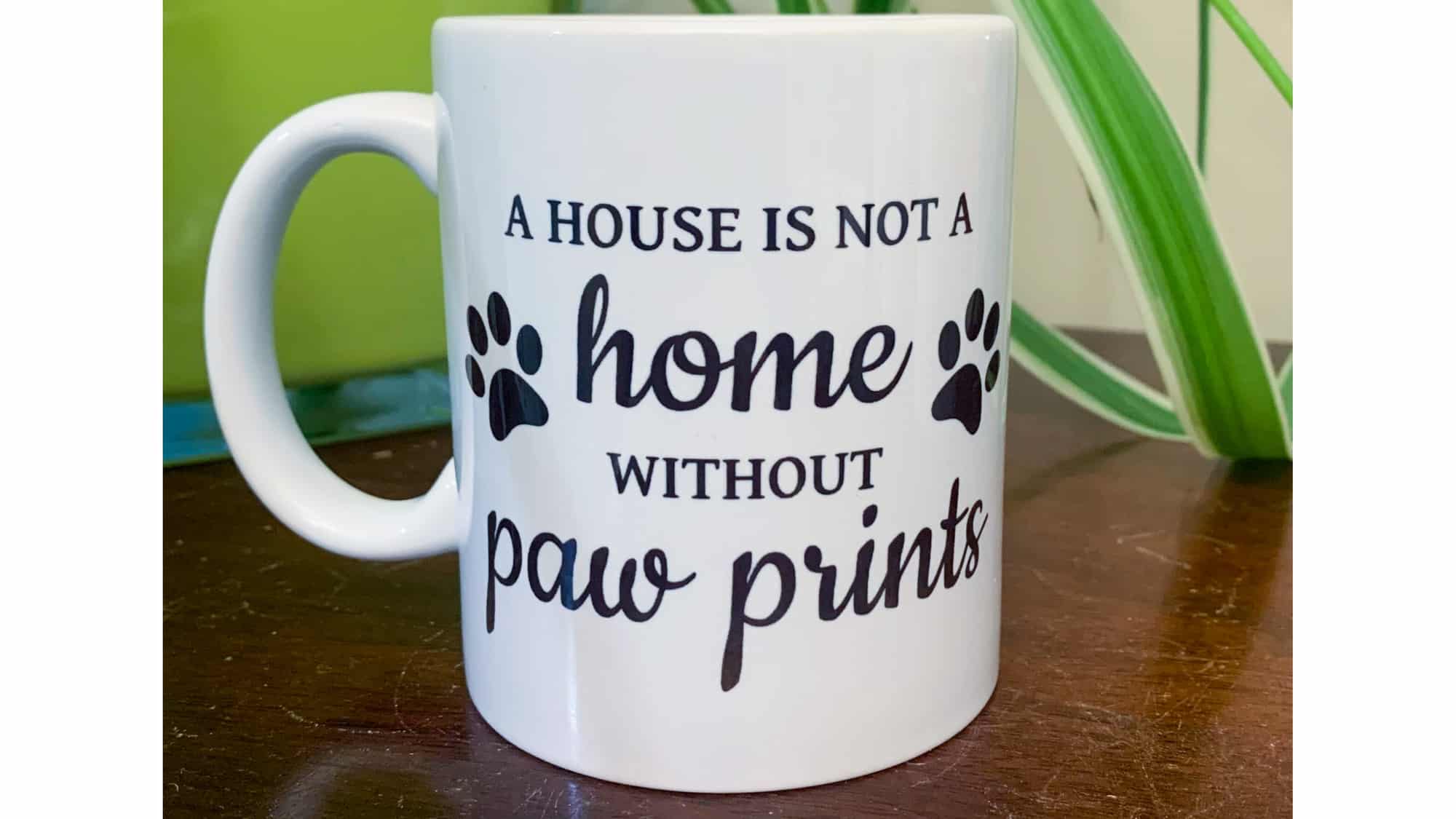 Home with Paw Prints Mug