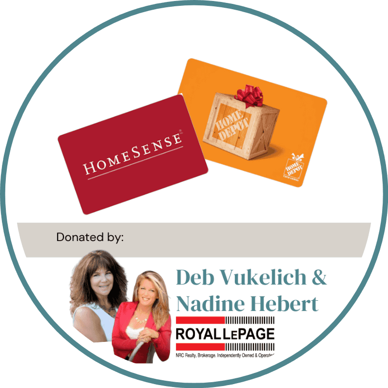 <p>November 23</p><p>$250 Home Sense Gift Card + $250 Home Depot Gift Card</p><p><span class="ql-size-small">Donated by Deb Vukelich &amp; Nadine Herbert (Sales Representatives, Royal LePage)</span></p> logo