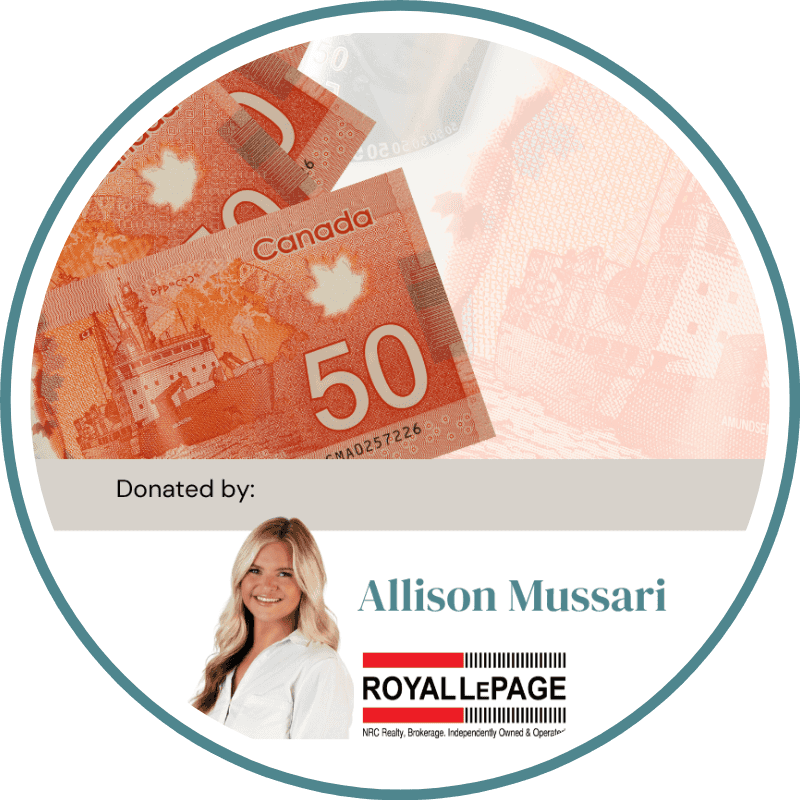 <p>November 22</p><p>$250 Cash Prize</p><p><span class="ql-size-small">Donated by Allison Mussari (Real Estate Agent, Royal LePage)</span></p> logo
