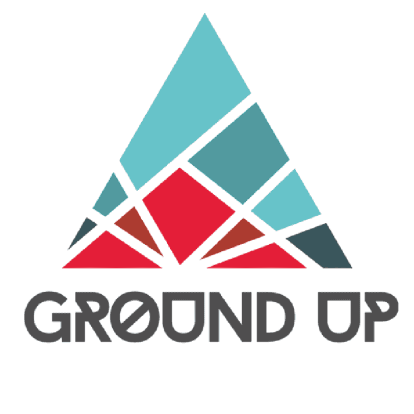 <p>Ground Up Climbing</p> logo