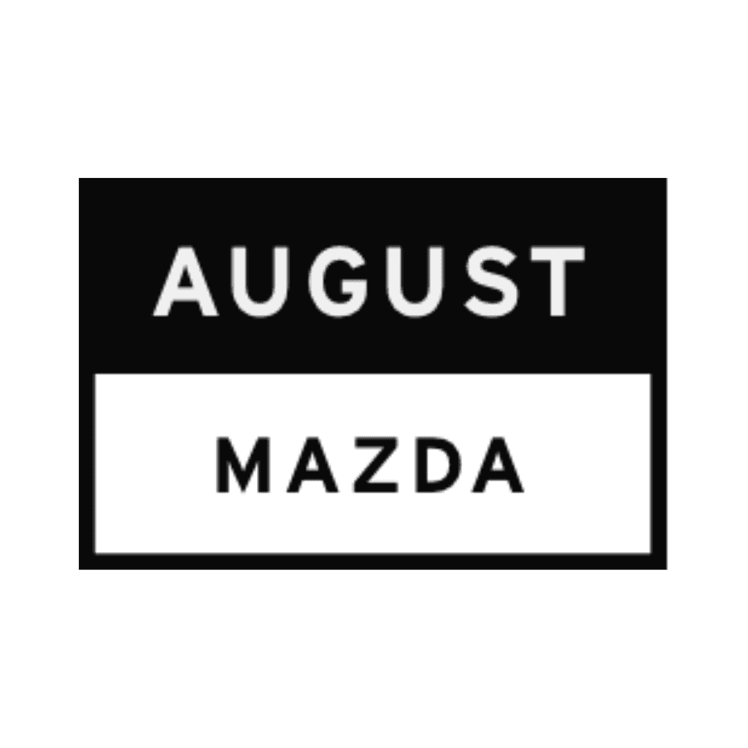 <p>August Mazda</p> logo