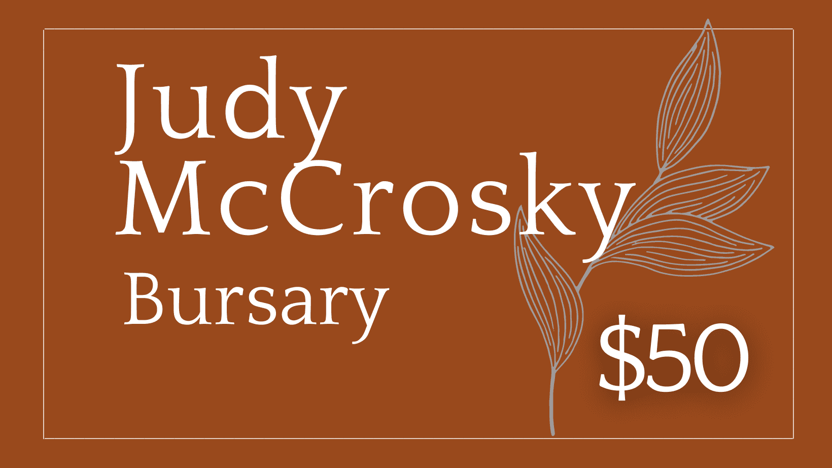 Judy McCrosky Bursary supporting image.