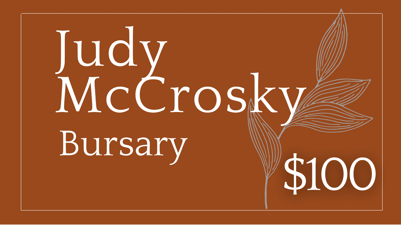 Judy McCrosky Bursary supporting image.