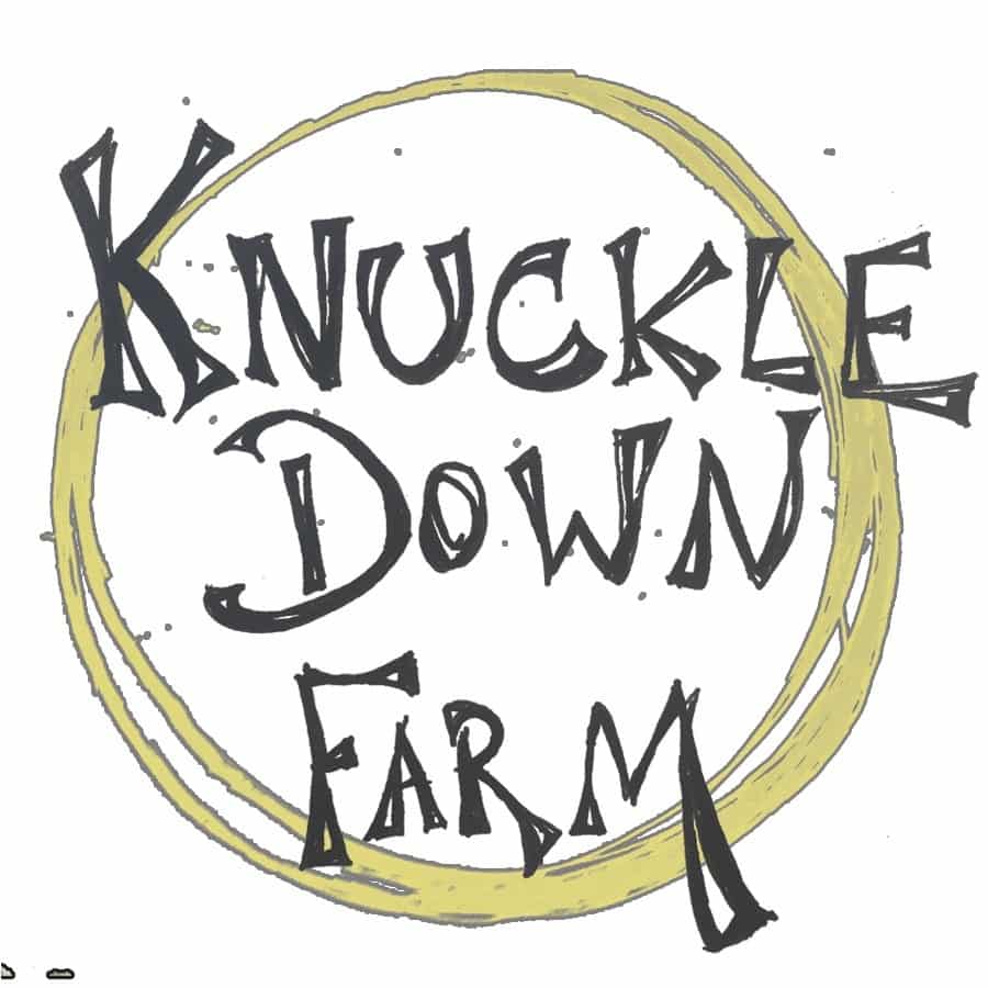 <p>Knuckle Down Farm</p> logo